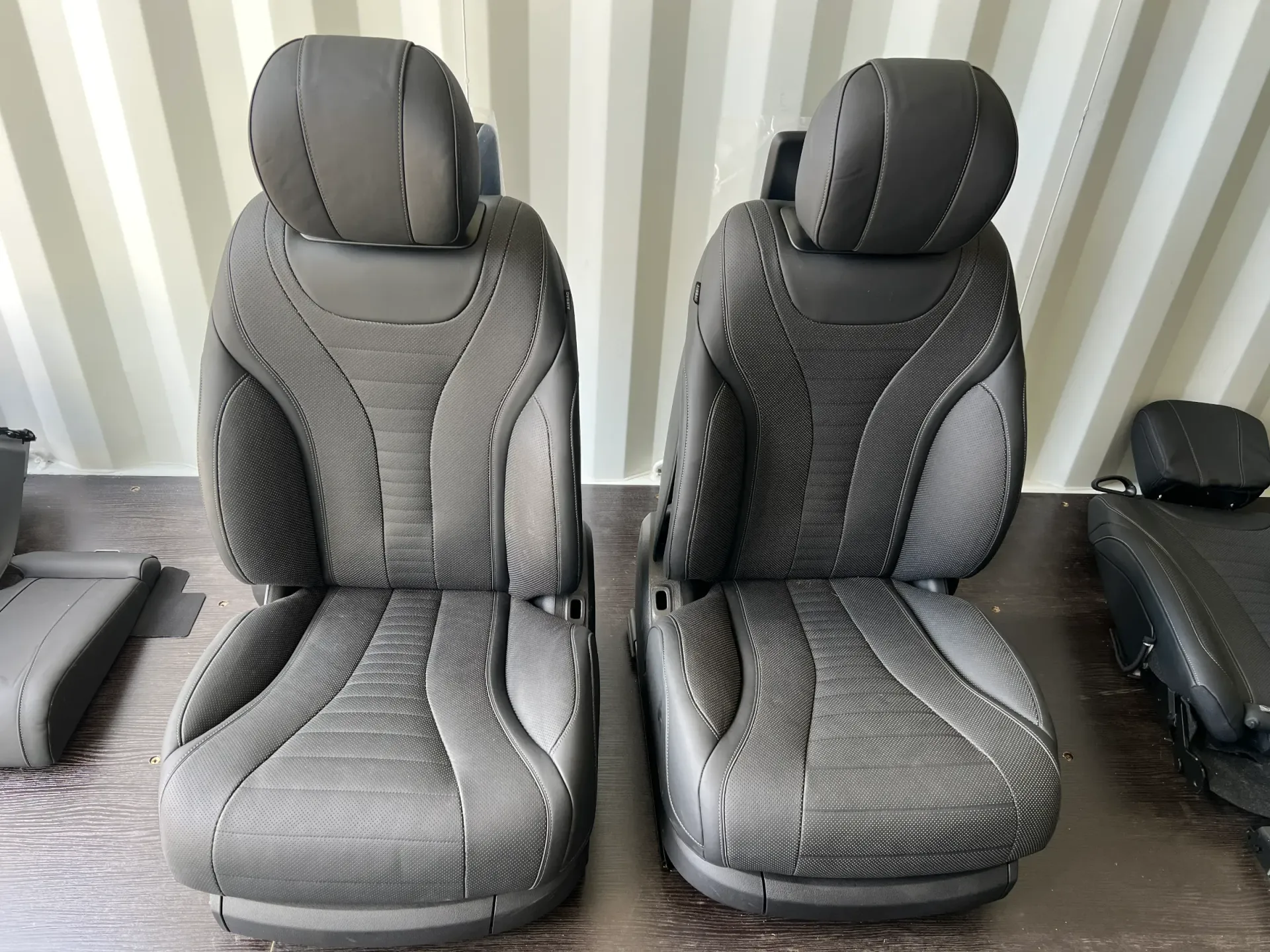 Mercedes S-Class W222 Black Leather Front Seat w/TV